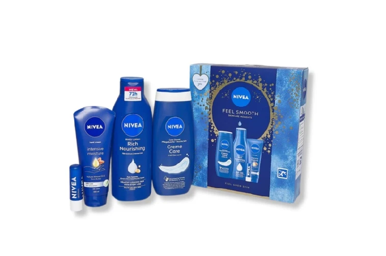 NIVEA CASETA CADOU (CR DUS250+BL250+CR MAINI100+LIP BALM4.8G) FEEL SMOOTH 